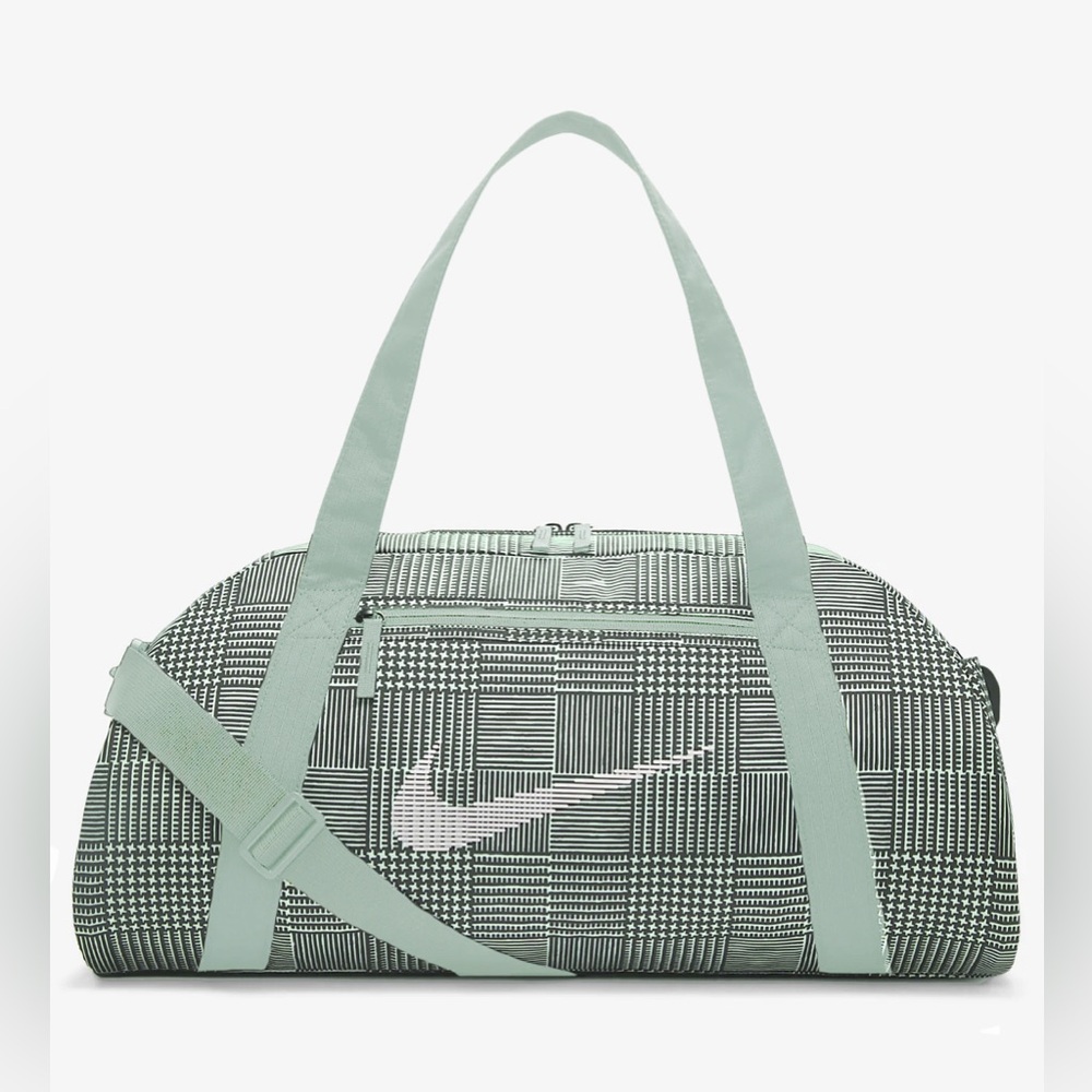 Nike Gym Club Training Duffle Bag Green Plaid